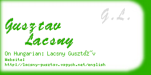 gusztav lacsny business card